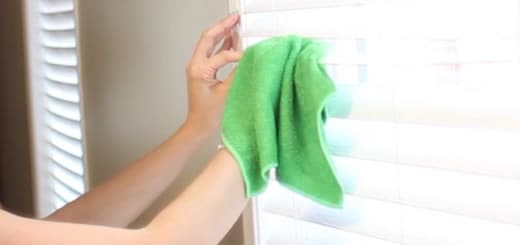 What are some tips for cleaning fabric blinds?