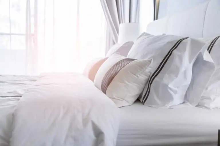 clean pillows on bed