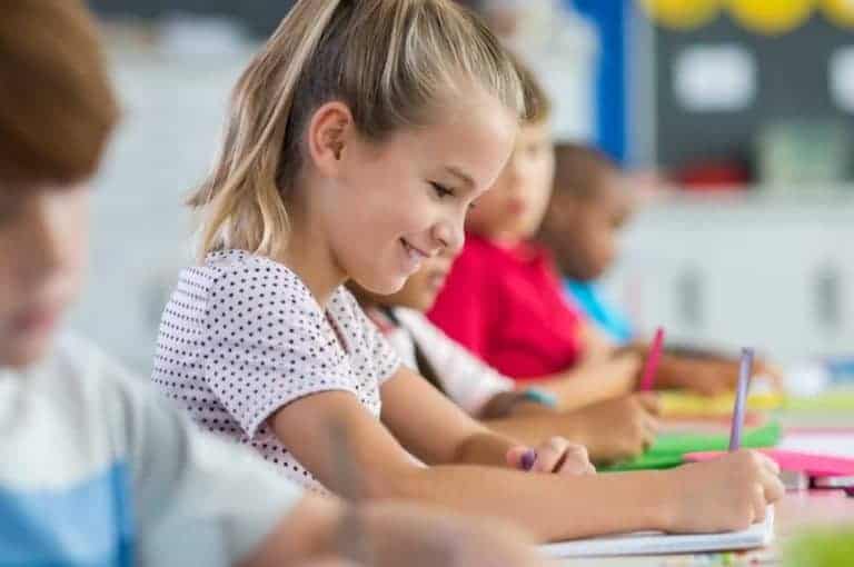 kid doing homework