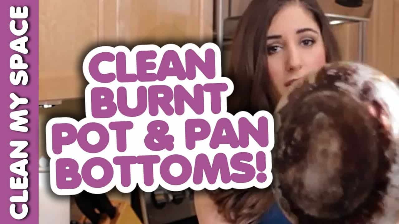 how to clean burnt copper pan