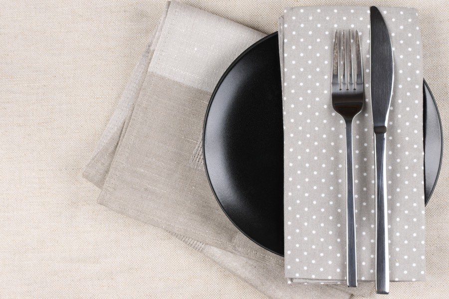Place Setting with Linen Napkin
