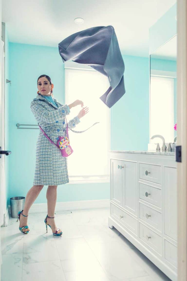 Melissa Maker Throwing a Towel