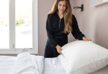 The 7 Habits of Highly Clean People: Cleaning Tips Melissa fluffing a pillow