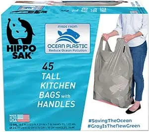 Trash bags made from recycled ocean plastic
