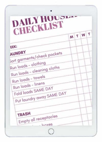 Daily Household Checklist